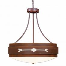 Avalanche Ranch Lighting A42785FC-02 - Northridge Chandelier Large - Del Rio - Frosted Glass Bowl - Rust Patina Finish
