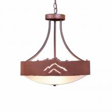 Avalanche Ranch Lighting A44641FC-HR-02 - Ridgemont Foyer Chandelier Large Short - Bowl Bottom - Mountain - Frosted Glass Bowl