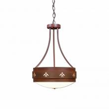 Avalanche Ranch Lighting A44902FC-02 - Northridge Foyer Chandelier Large - Deception Pass - Frosted Glass Bowl - Rust Patina Finish