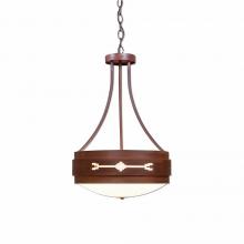 Avalanche Ranch Lighting A44985FC-02 - Northridge Foyer Chandelier Large - Del Rio - Frosted Glass Bowl - Rust Patina Finish