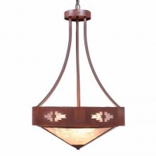 Avalanche Ranch Lighting A45184AL-HR-02 - Ridgemont Foyer Chandelier Large Tall - Shade Bottom - Pueblo - Almond Mica Shade