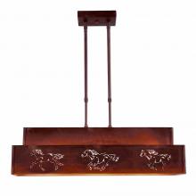 Avalanche Ranch Lighting A45959-02 - Ridgeview Kitchen Island Light - Horse Cutout - Rust Patina Finish