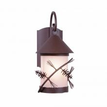 Avalanche Ranch Lighting A51420FC-27 - Vista Lantern Sconce - Pine Cone - Frosted Glass Bowl - Rustic Brown Finish