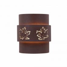 Avalanche Ranch Lighting A56106-27 - Northridge Sconce Small - Maple Cutout - Rustic Brown Finish