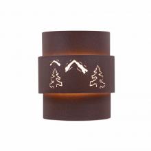 Avalanche Ranch Lighting A56145-27 - Northridge Sconce Small - Mountain-Pine Tree Cutouts - Rustic Brown Finish