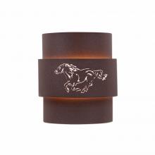 Avalanche Ranch Lighting A56159-27 - Northridge Sconce Small - Horse Cutout - Rustic Brown Finish