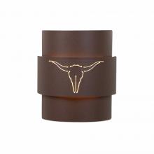 Avalanche Ranch Lighting A56188-27 - Northridge Sconce Small - Longhorn Cutout - Rustic Brown Finish