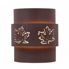 Avalanche Ranch Lighting A56206-27 - Northridge Sconce Large - Maple Cutout - Rustic Brown Finish