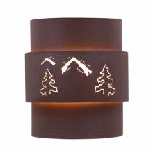 Avalanche Ranch Lighting A56245-27 - Northridge Sconce Large - Mountain-Pine Tree Cutouts - Rustic Brown Finish