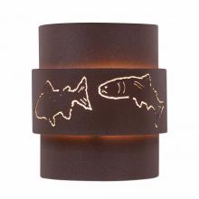 Avalanche Ranch Lighting A56262-27 - Northridge Sconce Large - Fish Cutout - Rustic Brown Finish