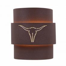 Avalanche Ranch Lighting A56288-27 - Northridge Sconce Large - Longhorn Cutout - Rustic Brown Finish