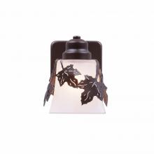 Avalanche Ranch Lighting A57105FC-28 - Woodland Sconce - Maple Leaf - Frosted Glass Bowl - Dark Bronze Metallic Finish