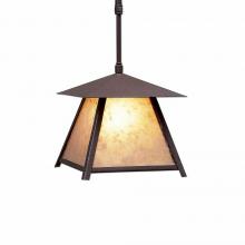 Avalanche Ranch Lighting M23579AL-ST-27 - Smoky Mountain Pendant Extra Small- Northrim - Almond Mica Shade - Rustic Brown Finish