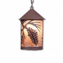 Avalanche Ranch Lighting M24540AL-CH-27 - Cascade Pendant Medium - Spruce Cone - Almond Mica Shade - Rustic Brown Finish - Chain