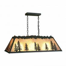 Avalanche Ranch Lighting M45414AL-47 - Rocky Mountain Billiard Light Small - Spruce Tree - Almond Mica Shade - Forest Green / Cedar Green