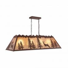 Avalanche Ranch Lighting M45521AL-27 - Rocky Mountain Billiard Light Large - Valley Deer - Almond Mica Shade - Rustic Brown Finish