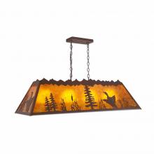 Avalanche Ranch Lighting M45564AM-27 - Rocky Mountain Billiard Light Large - Loon - Amber Mica Shade - Rustic Brown Finish