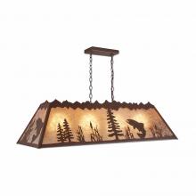 Avalanche Ranch Lighting M45581AL-27 - Rocky Mountain Billiard Light Large - Trout - Almond Mica Shade - Rustic Brown Finish