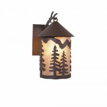Avalanche Ranch Lighting M51514AL-27 - Cascade Lantern Sconce Mica Medium - Spruce Tree - Almond Mica Shade - Rustic Brown Finish