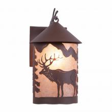 Avalanche Ranch Lighting M51623AL-27 - Cascade Lantern Sconce Mica Large - Valley Elk - Almond Mica Shade - Rustic Brown Finish