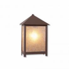 Avalanche Ranch Lighting M53101AL-27 - Hudson Sconce Small - Rustic Plain - Almond Mica Shade - Rustic Brown Finish
