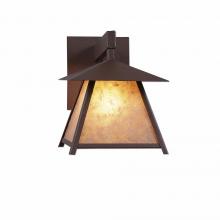 Avalanche Ranch Lighting M53501AL-27 - Smoky Mountain Sconce Extra Small - Rustic Plain - Almond Mica Shade - Rustic Brown Finish