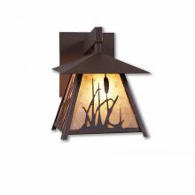 Avalanche Ranch Lighting M53565AL-27 - Smoky Mountain Sconce Small - Cattails - Almond Mica Shade - Rustic Brown Finish