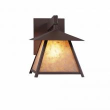 Avalanche Ranch Lighting M53579AL-27 - Smoky Mountain Sconce Extra Small - Northrim - Almond Mica Shade - Rustic Brown Finish