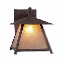 Avalanche Ranch Lighting M53601AL-27 - Smoky Mountain Sconce Large - Rustic Plain - Almond Mica Shade - Rustic Brown Finish