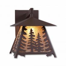 Avalanche Ranch Lighting M53614AL-27 - Smoky Mountain Sconce Large - Spruce Tree - Almond Mica Shade - Rustic Brown Finish