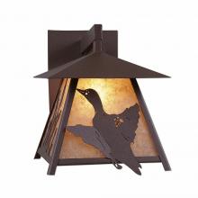 Avalanche Ranch Lighting M53664AL-27 - Smoky Mountain Sconce Large - Loon - Almond Mica Shade - Rustic Brown Finish