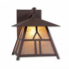 Avalanche Ranch Lighting M53673AL-27 - Smoky Mountain Sconce Large - Westhill - Almond Mica Shade - Rustic Brown Finish