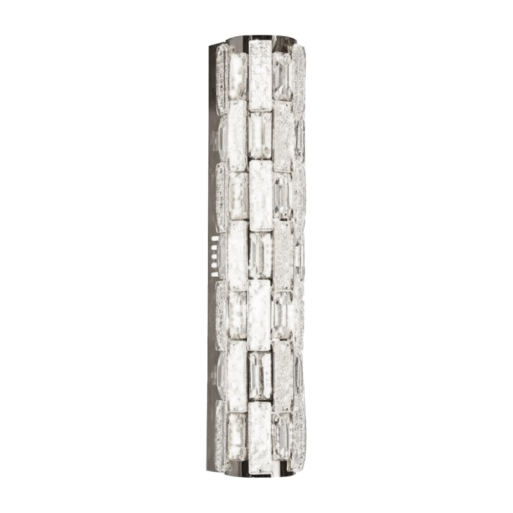 Elegance Integrated LED Wall Sconce, Chrome with Crystal Glassware