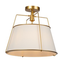 Artcraft SC13362BR - Pullman Collection 3-Light Semi-Flush Mount Brass