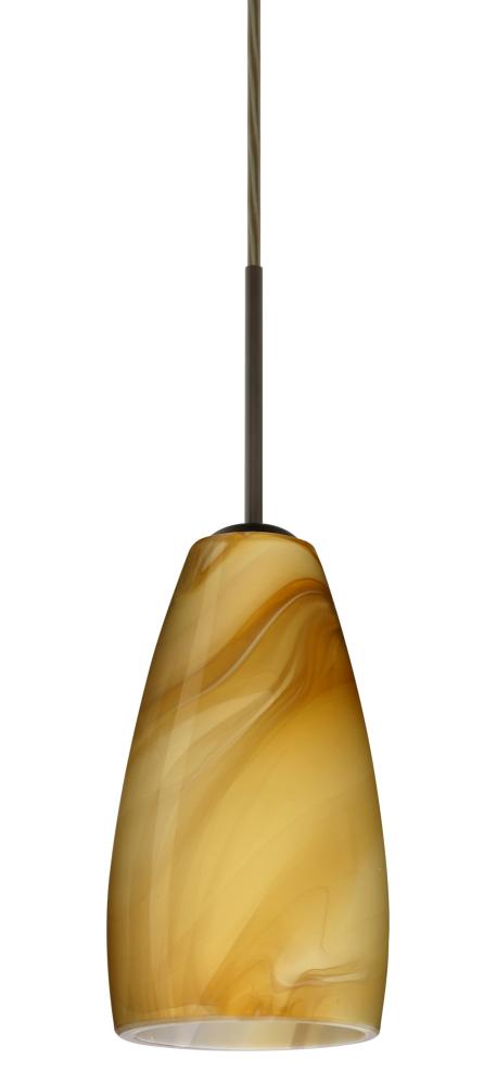 Besa Chrissy Pendant Bronze Honey 1x50W B10 Medium Base