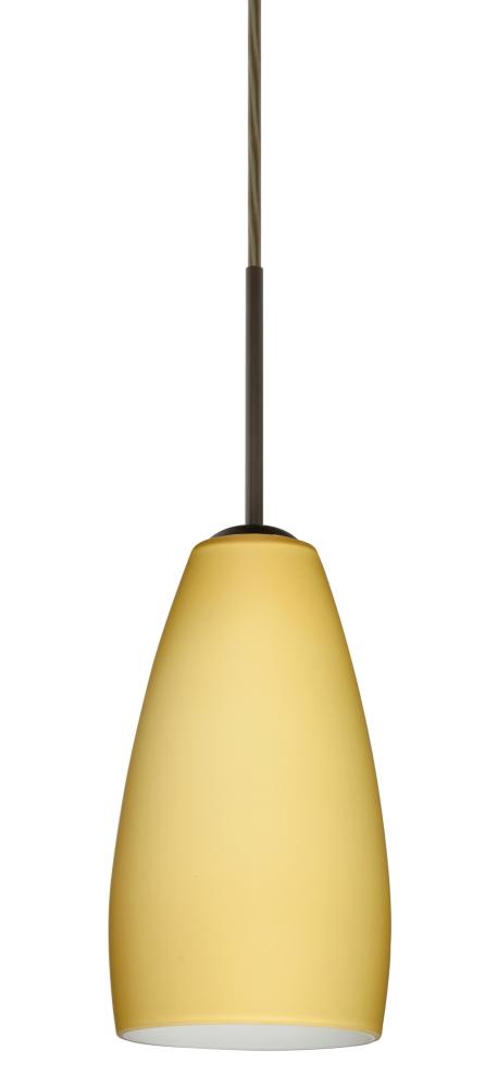 Besa Chrissy Pendant Bronze Vanilla Matte 1x50W B10 Medium Base