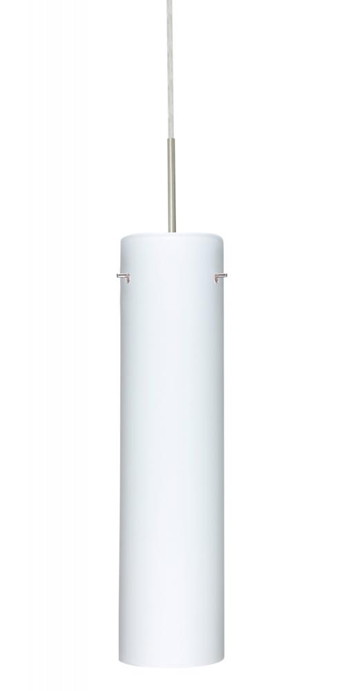 Besa Stilo 16 LED Pendant Opal Matte Satin Nickel 1x9W LED