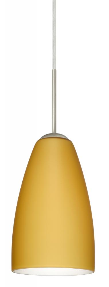 Besa Riva 9 Pendant Satin Nickel Vanilla Matte 1x75W Medium Base