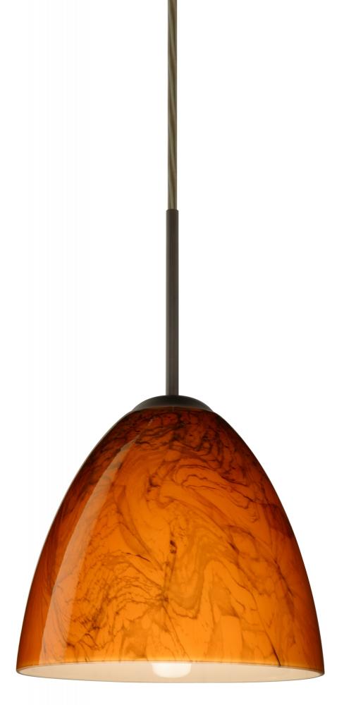 Besa Vila Pendant Bronze Habanero 1x60W Medium Base