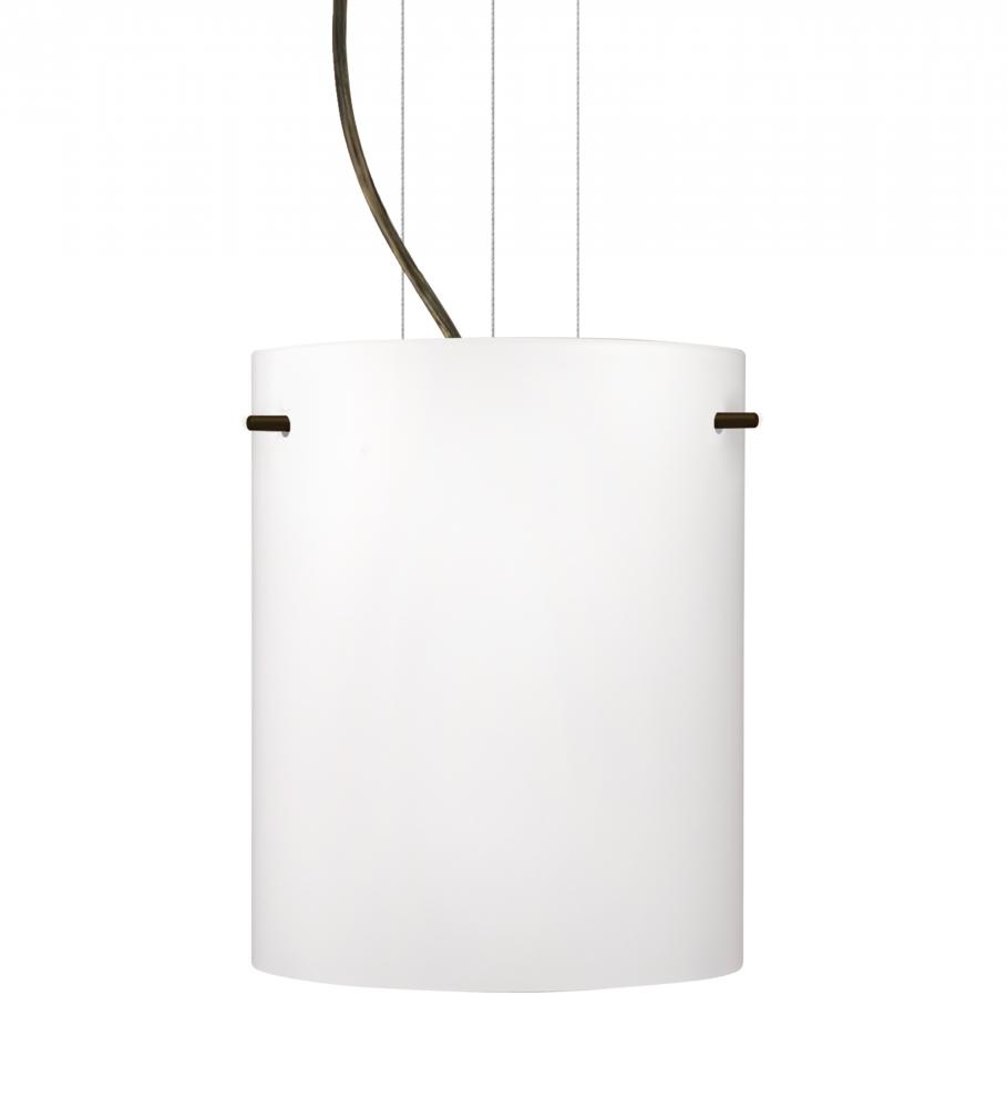 Besa Tamburo 8 Pendant Opal Matte Bronze 1x11W LED