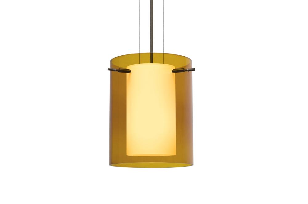 Besa Pahu 8 LED Pendant 1Kg Transparent Armagnac/Opal Bronze 1x11W LED