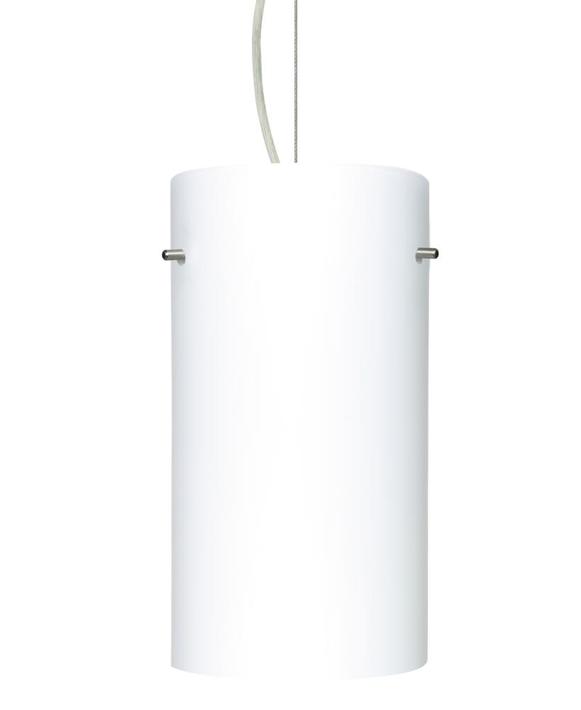 Besa Cable Pendant Stilo 12 Satin Nickel Opal Matte 1x11W LED