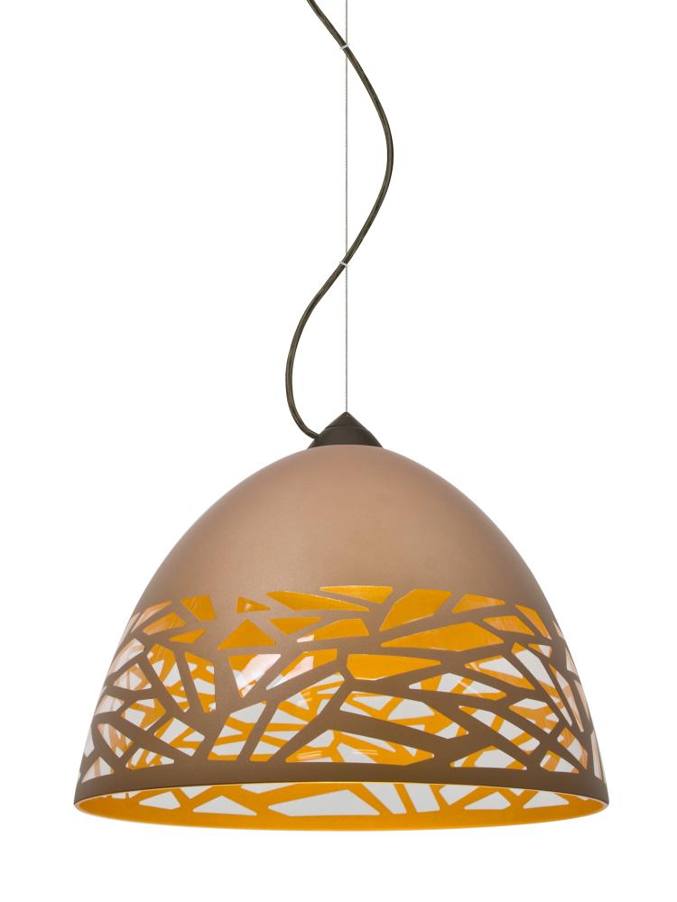 Besa Kiev Pendant, Copper, Bronze Finish, 1x9W LED