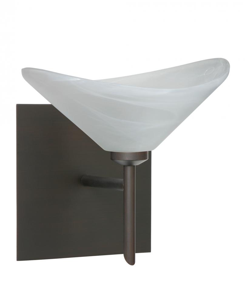 Besa Wall With SQ Canopy Hoppi Bronze Marble 1x40W G9