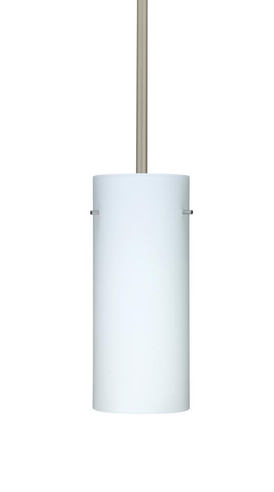 Besa Stilo 10 Stem Pendant Satin Nickel Opal Matte 1x100W Medium Base