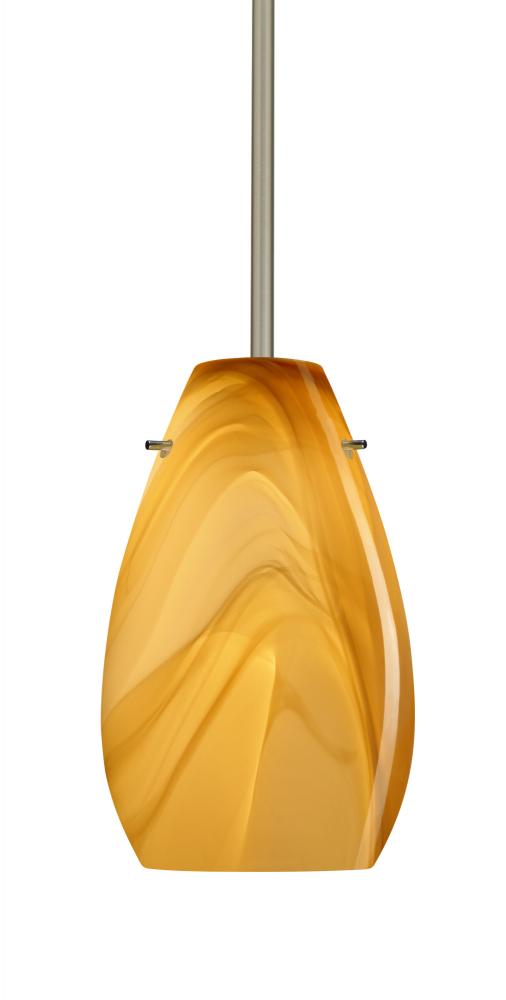 Besa Pera 9 LED Pendant Honey Satin Nickel 1x9W LED