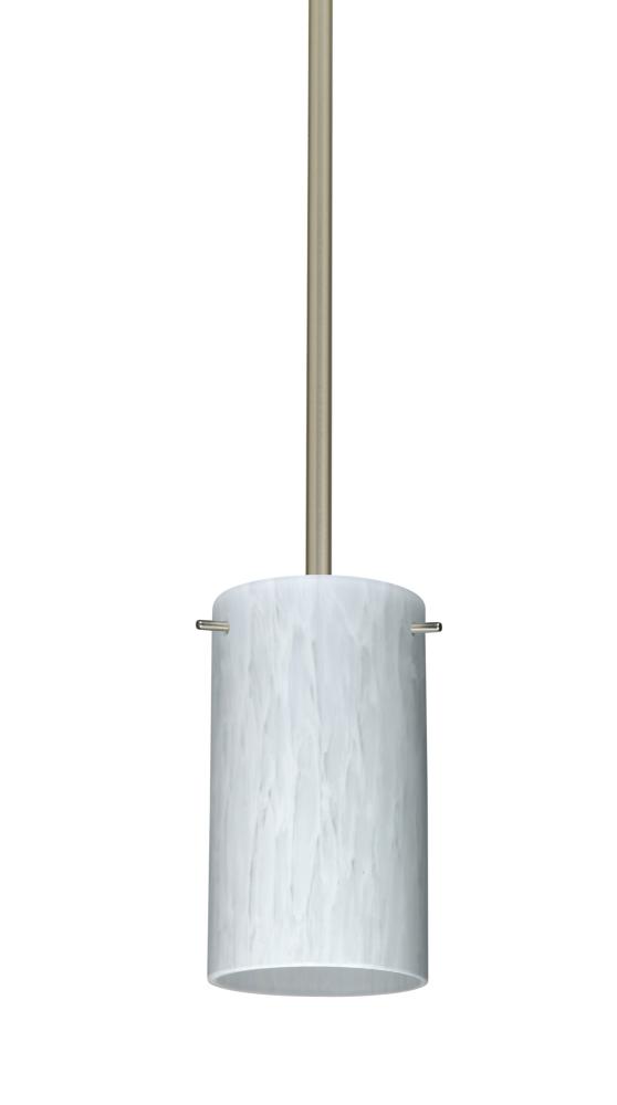 Besa Stem Stilo 7 Pendant Satin Nickel Carrera 1x40W B10 Med