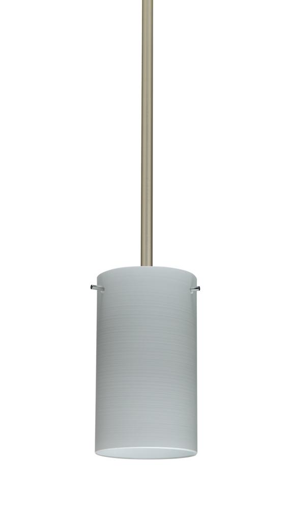 Besa Stem Stilo 7 Pendant Satin Nickel Chalk 1x40W G9