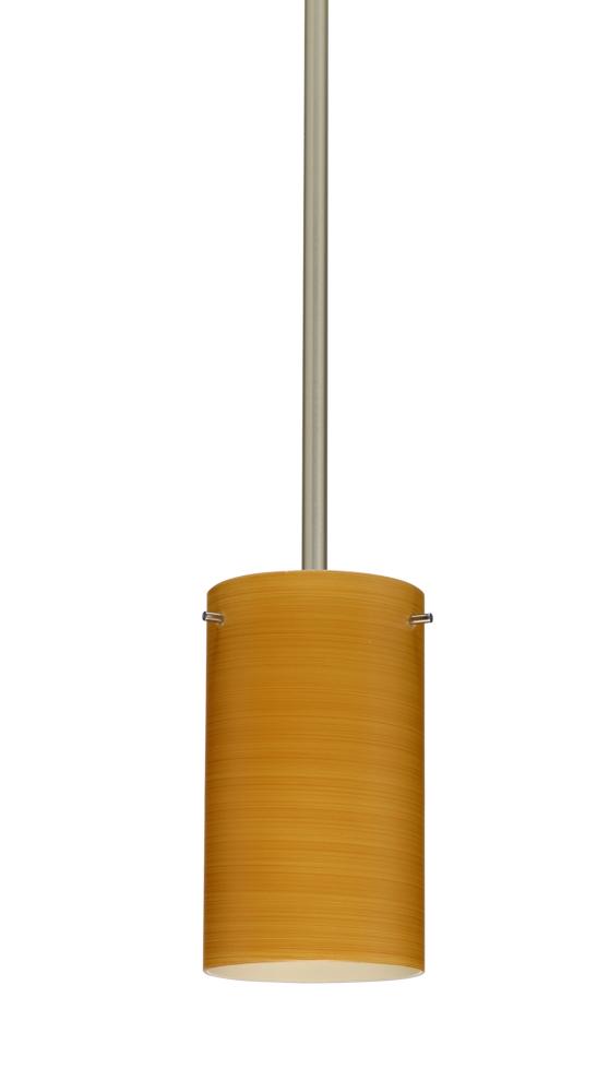 Besa Stem Stilo 7 Pendant Satin Nickel Oak 1x40W B10 Med