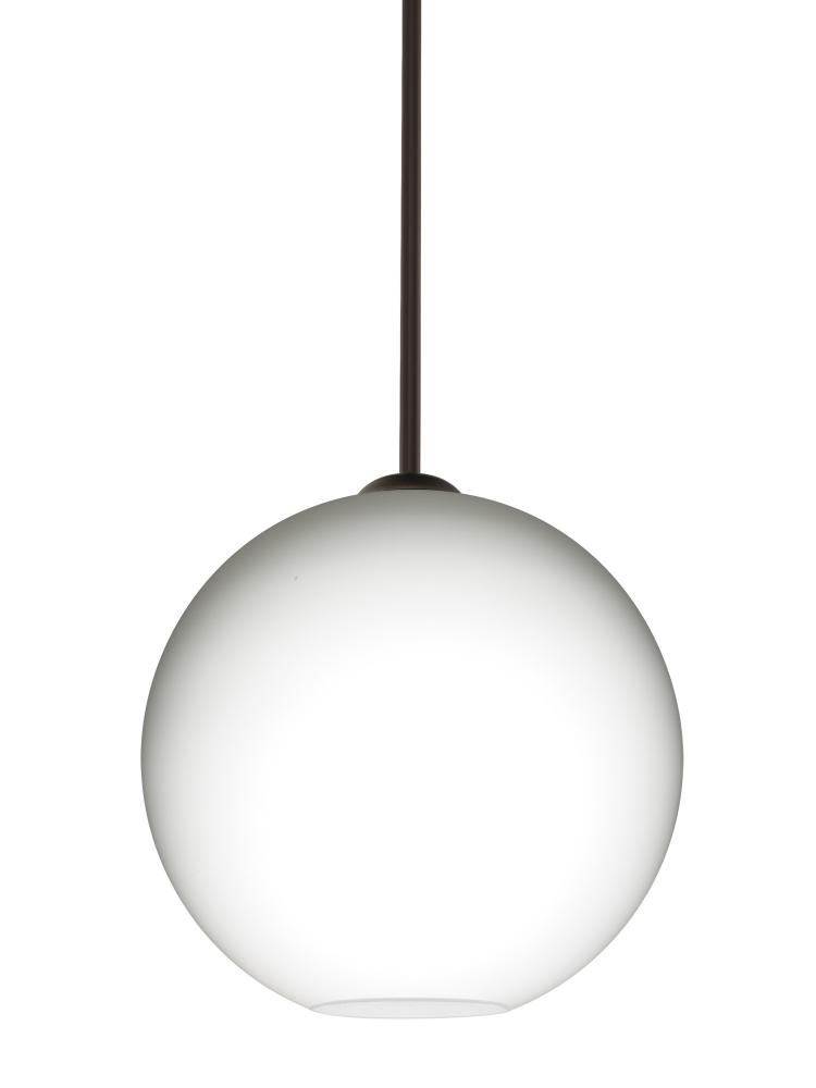 Besa Coco 12 Stem Pendant, Opal Matte, Bronze Finish, 1x9W LED